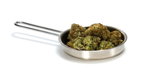Marijuana in a pan