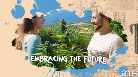 couple in the Maltese hills and a hemp plant