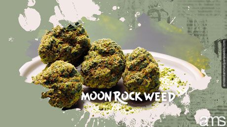 cannabis moon rock on a plate