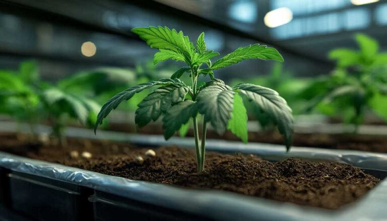 Healthy autoflower cannabis plants with dense buds grown outdoors using best autoflower seeds and organic fertilizers