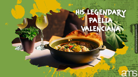 his legendary Paella Valenciana Marijuana infused Paella Valenciana