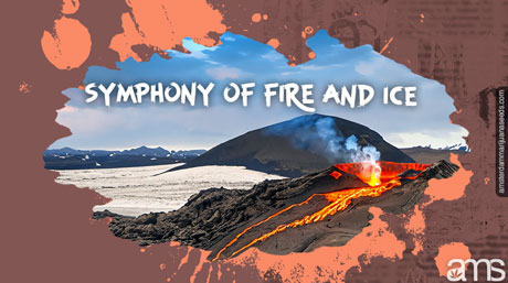 symphony of fire and ice Lava flows amid glaciers in Iceland