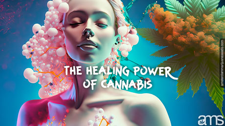 High CBD Marijuana Seeds: Unlock the Healing Power of Cannabis a woman covered in beneficial cbd molecules