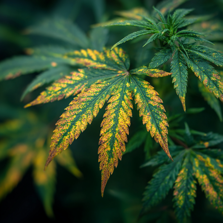 Brown Spots on Cannabis Leaves